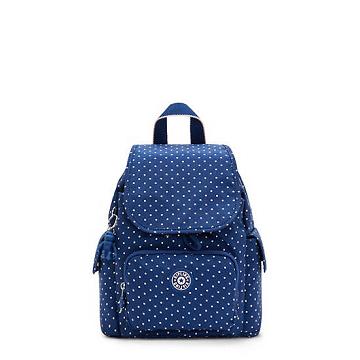 Kipling City Pack Mini Printed Backpacks Soft Dot Blue | CA 1496PJ